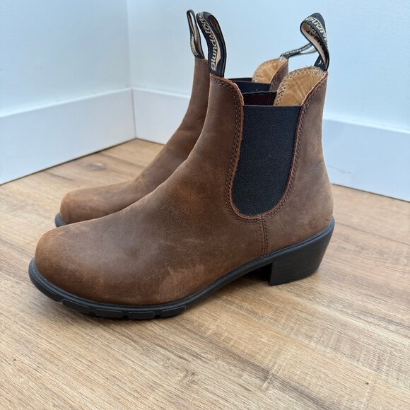 Blundstone 1673 Women's Heeled Chelsea Boot Brown Cabincore US 8.5 - Picture 1 of 10